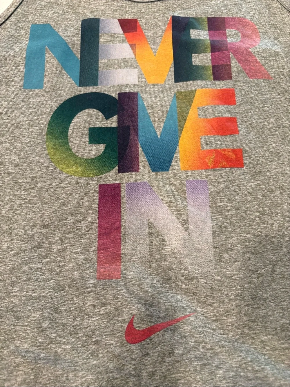 Nike Dri Fit Women’s Gray Racerback Tank with 